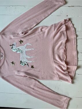 Bailey Lane Girls Sequin Unicorn Sweater/Long Sleeve – M(8/10)